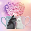 Zorados Luxury 2pcs Kiss Cat Cups Couple Ceramic Mugs