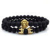 Zorados Classic Lion Head & Crown Bracelet 2pcs/set Couple Jewelry Gift