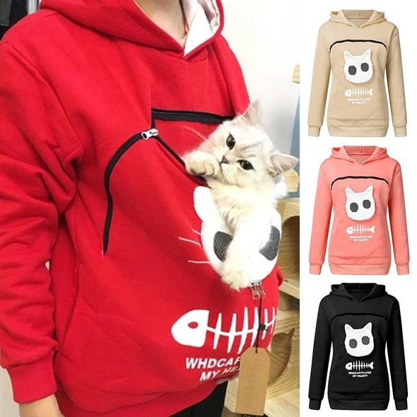 Cat Lovers Hoodie Cuddle Pouch Free Shipping Today